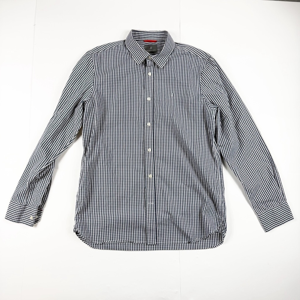 Victorinox Men's Black and White Gingham‎ Shirt